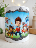 Hucha de porcelana Patrulla Canina 3D con Ryder, Chase, Marshall y Skye