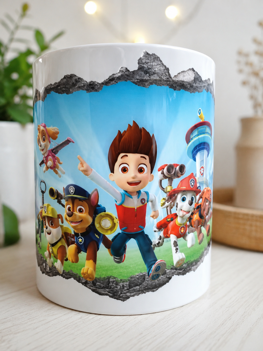 Hucha de porcelana Patrulla Canina 3D con Ryder, Chase, Marshall y Skye