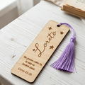 Marcapáginas personalizado de madera con borla
