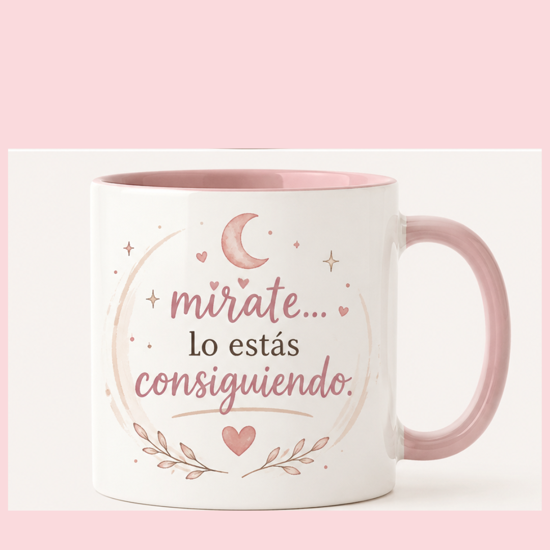 taza personalizada con frase