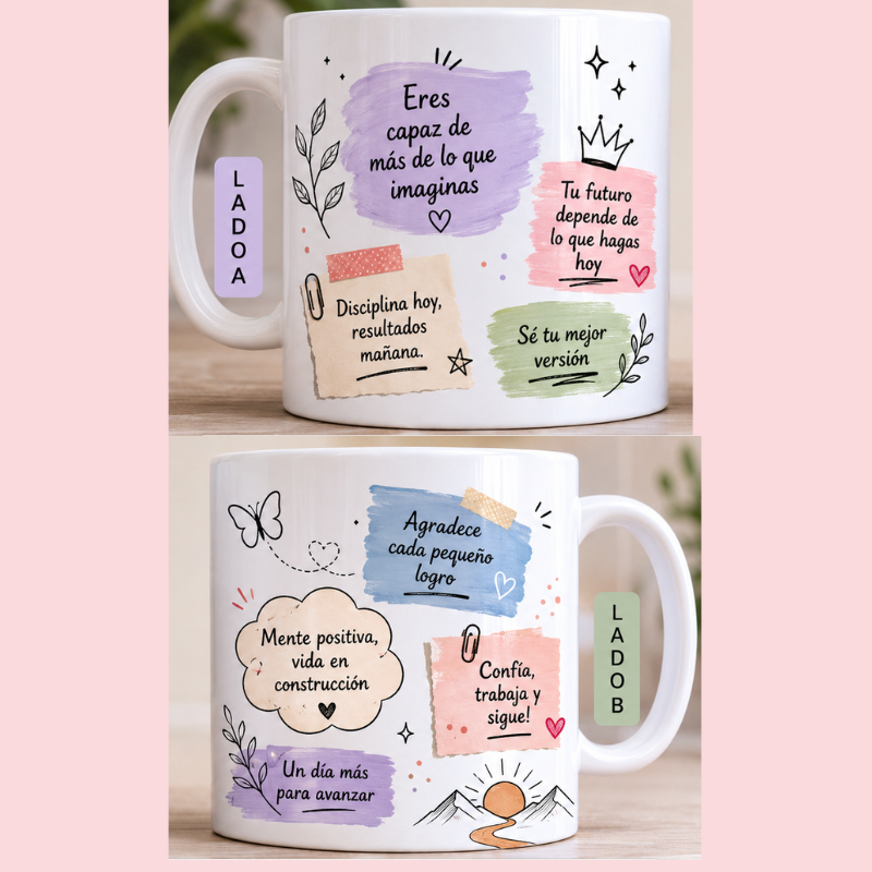 Taza con frases motivadoras – Eres capaz de más