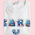 Camiseta Infantil Personalizada con Nombre - Abecedario Stitch